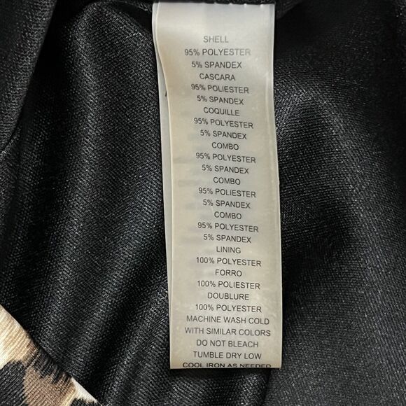 Vince Camuto Scuba Leopard Animal Print Dress Women's 8 Fit and Flare Multi - Picture 10 of 16